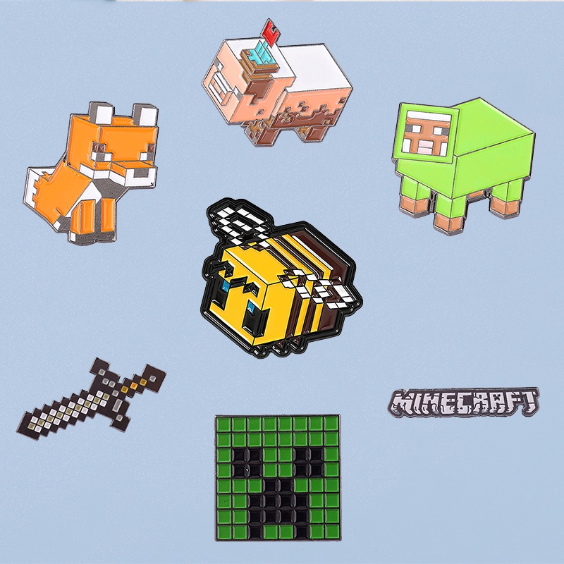 Ghim Cài Áo Hợp Kim Tráng Men Hình Khối In Chữ Vui Nhộn