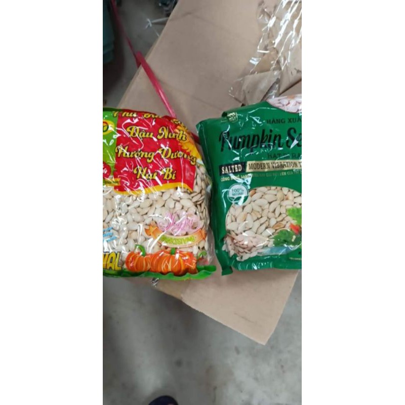 Hạt bí rang tay 500g hạt to mẩy hàng loại 1