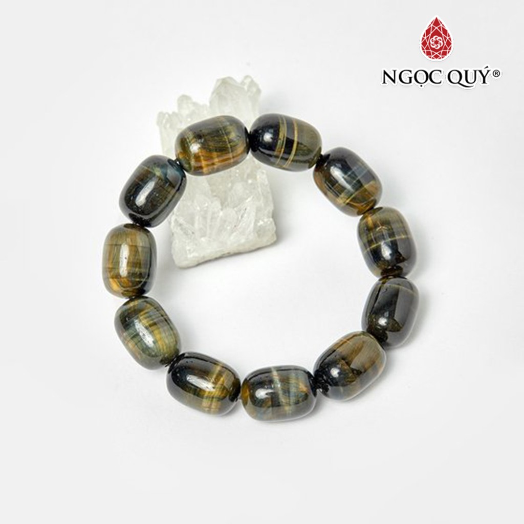 Vòng lu thống đá thạch anh mắt hổ tiger's eye quartz - Ngọc Quý