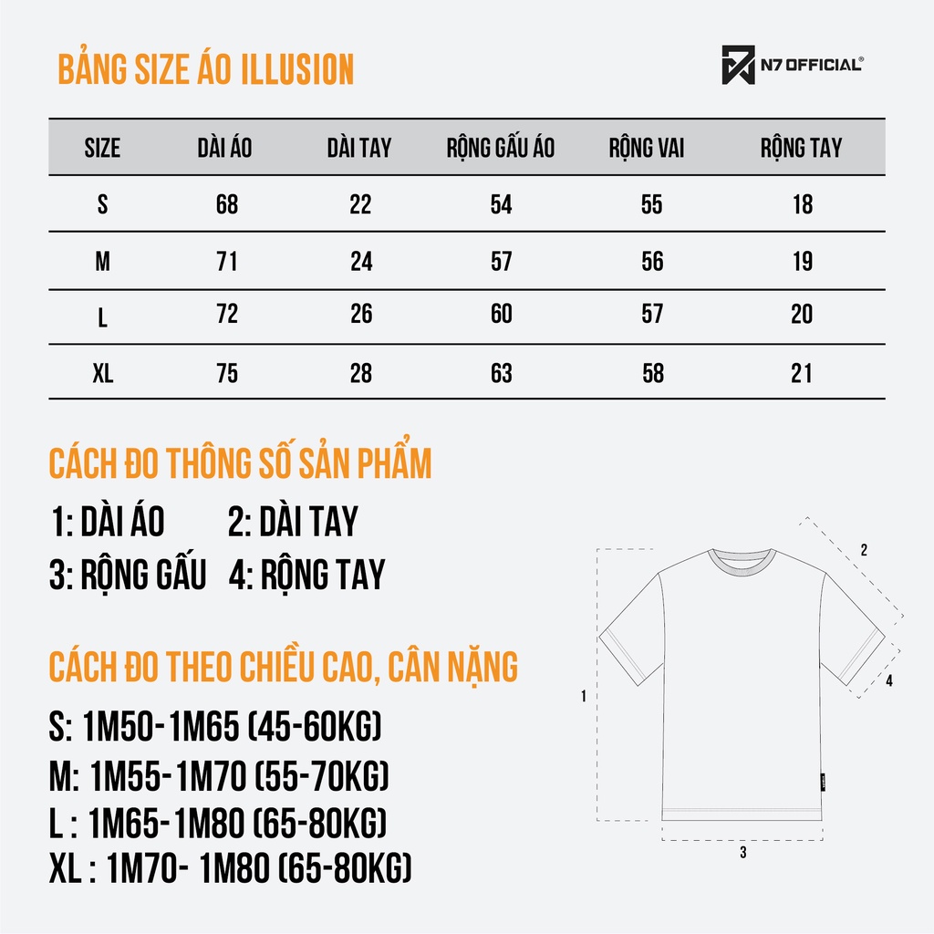 Áo Thun Wash unisex N7 Newseven ILLUSION phông tay lỡ nam nữ form rộng Local Brand