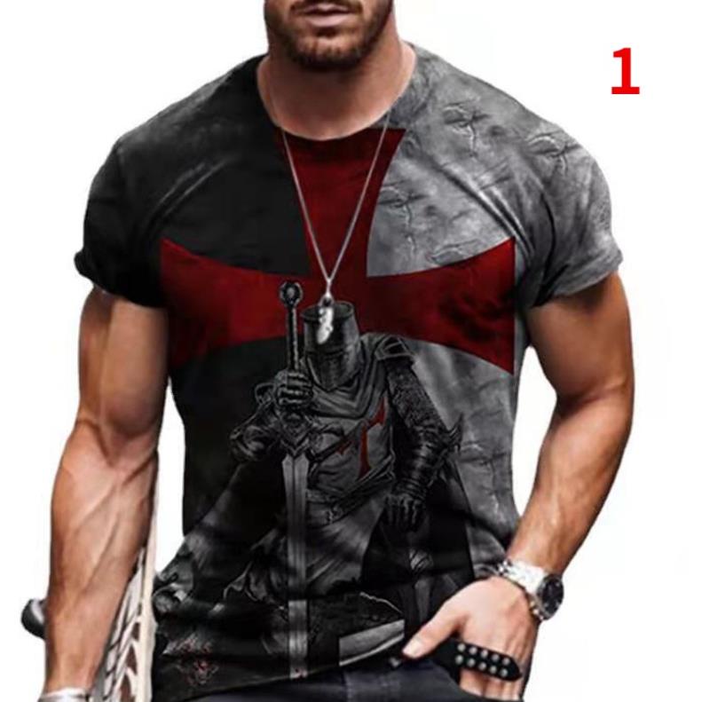 Áo thun tay ngắn in hình lá cờ Mỹ 3D cho nam XXS-6XL *