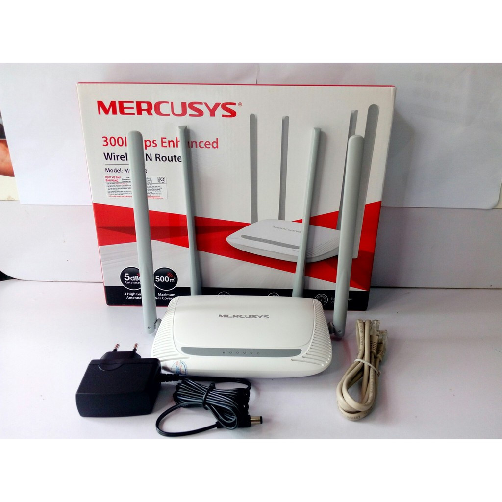 BỘ PHÁT WIFI MERCURY MW325R - XUYÊN TƯỜNG 4 ANTEN ( TRẮNG ) STN2