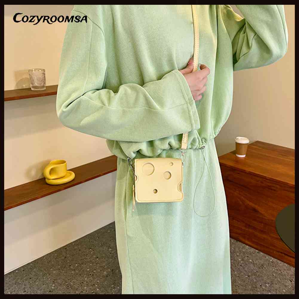 Túi Đeo Chéo Mini Hình Phô Mai Thời Trang Cho Nữ