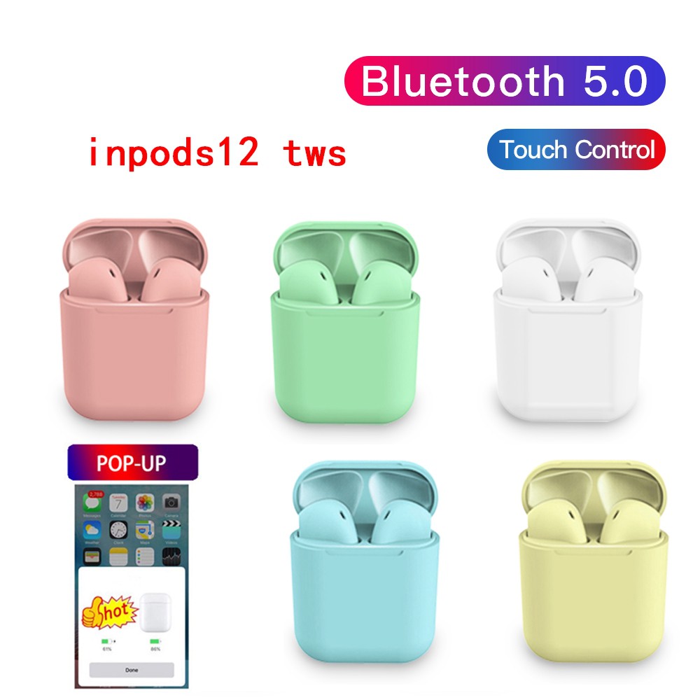 Tai nghe bluetooth 5.0 inpod 12 cảm biến vân tay nhiều màu | BigBuy360 - bigbuy360.vn