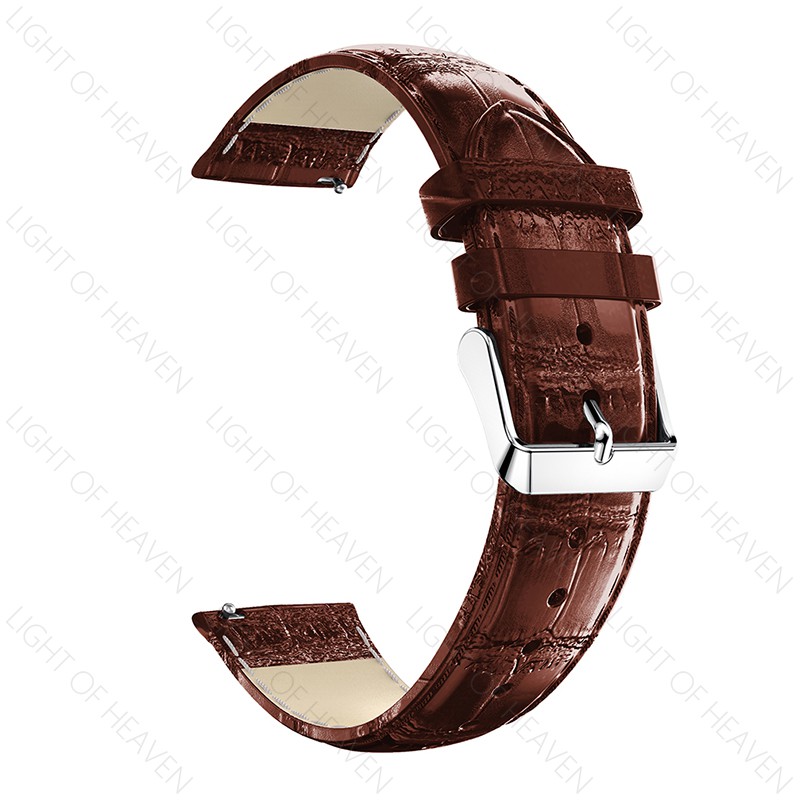 Dây đeo bằng da cho đồng hồ Huawei GT2 GT2e 46mm Honor Magic Watch 2 46mm Amazfit GTS BIP GTR 47mm 42mm