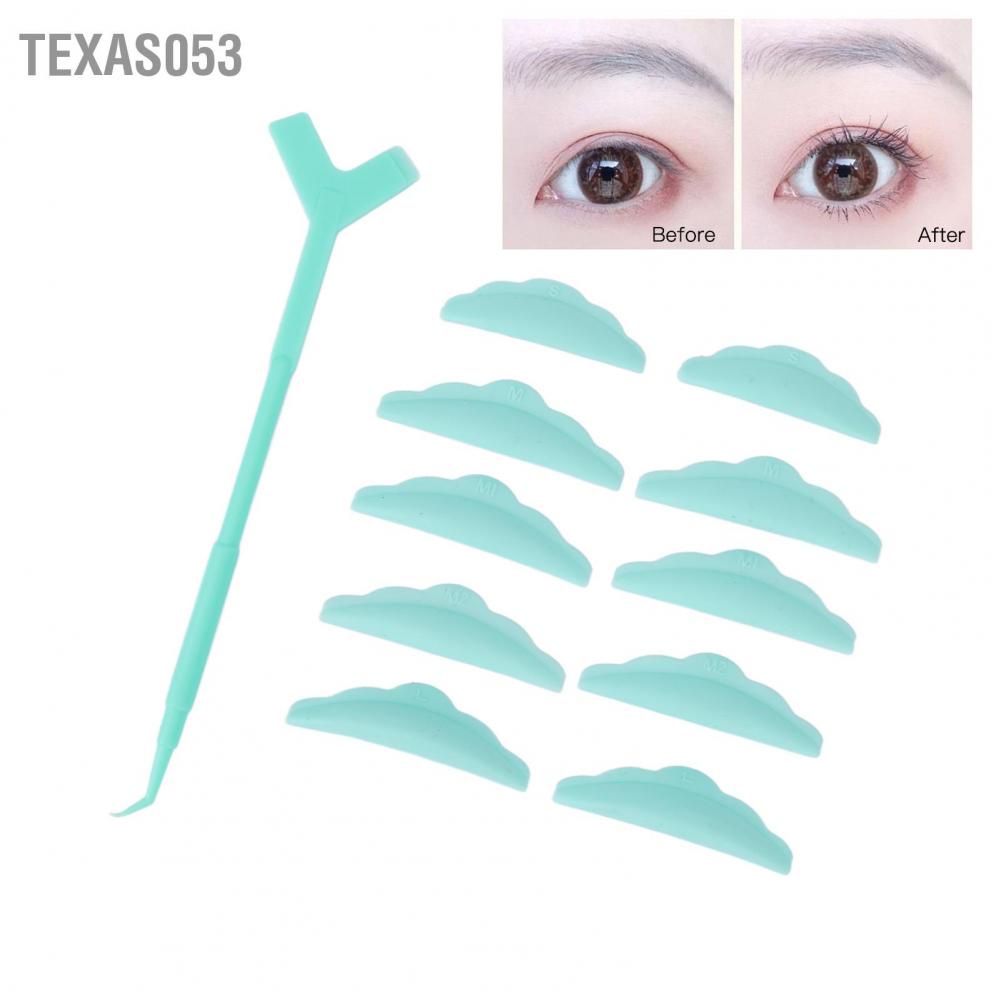 Dụng cụ bấm mi 5 miếng dán lông Miếng silicon 10 Y Shape nâng cho thẩm mỹ viện