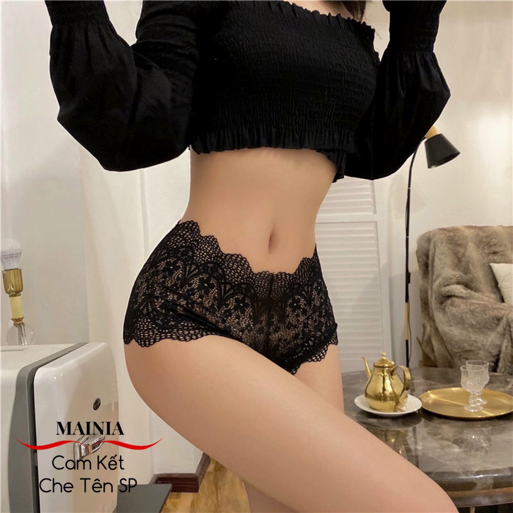 Quần Lót Ren Đùi Hoạ Tiết Hoa Siêu Đẹp Sexy Gợi Cảm Cao Cấp Mainia Shop