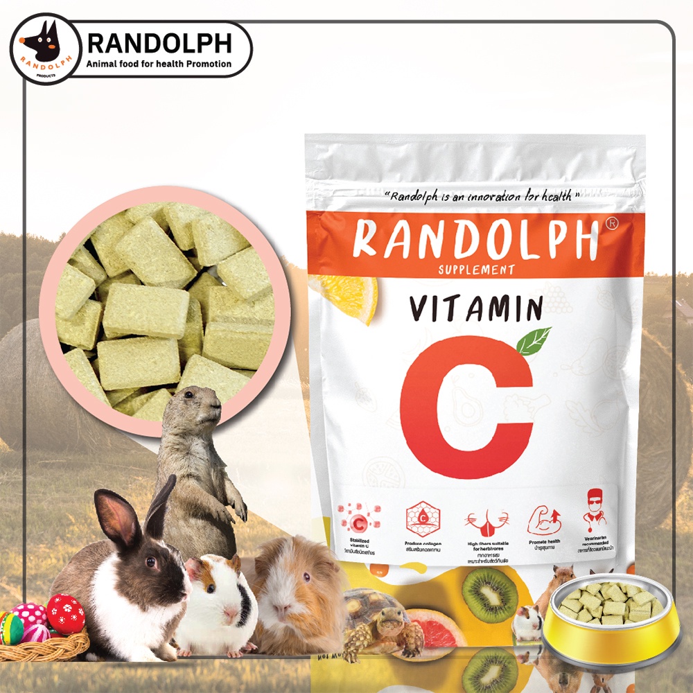 Bánh Cỏ Bổ Sung Vitamin C Randolph  FREE SHIP  Thỏ Bọ Chichilla Sóc Treats For Herbivores Vitamin C