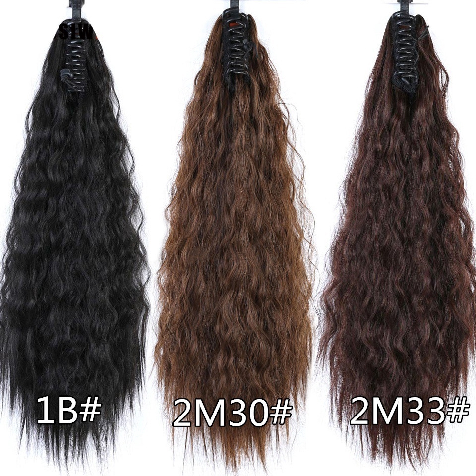 Tóc giả đuôi ngựa WIGSIN chịu nhiệt xoăn dài 55.88cm thời trang