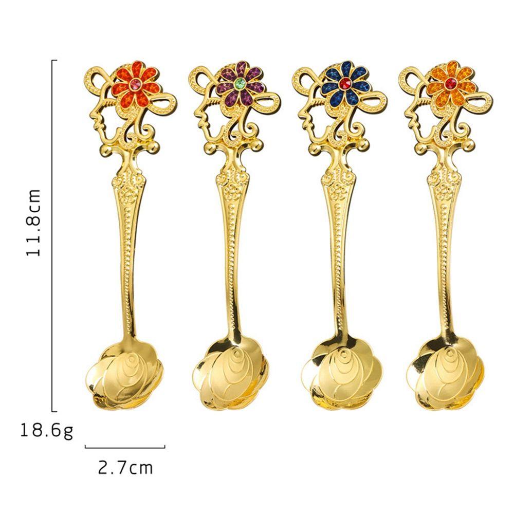 Set 4 Muỗng Nĩa Ăn Tráng Miệng Phong Cách Vintage