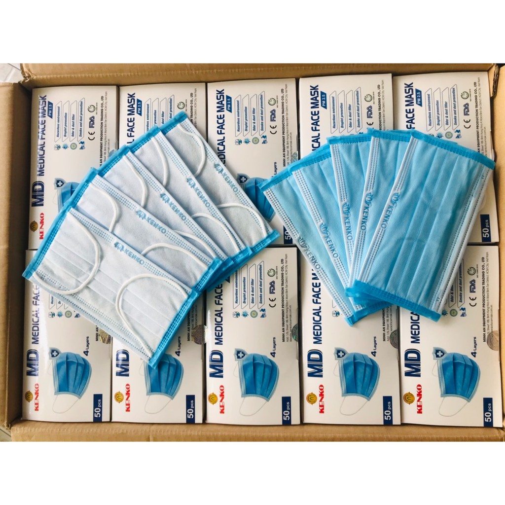 Khẩu trang y tế 4 lớp Kenko hàng công ty giá cạnh tranh