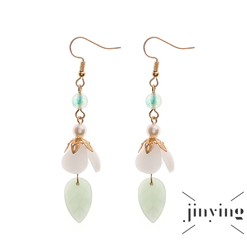 GETNOIVAS Khuyên Tai Hình Sườn Xám Đính Ngọc Trai Nhân Tạo Phong Cách Trung Hoa