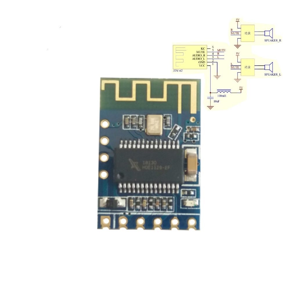 Mô Đun Khuếch Đại Âm Thanh Bluetooth Mini Jdy-62 Cho Arduino Ios Tiện Dụng