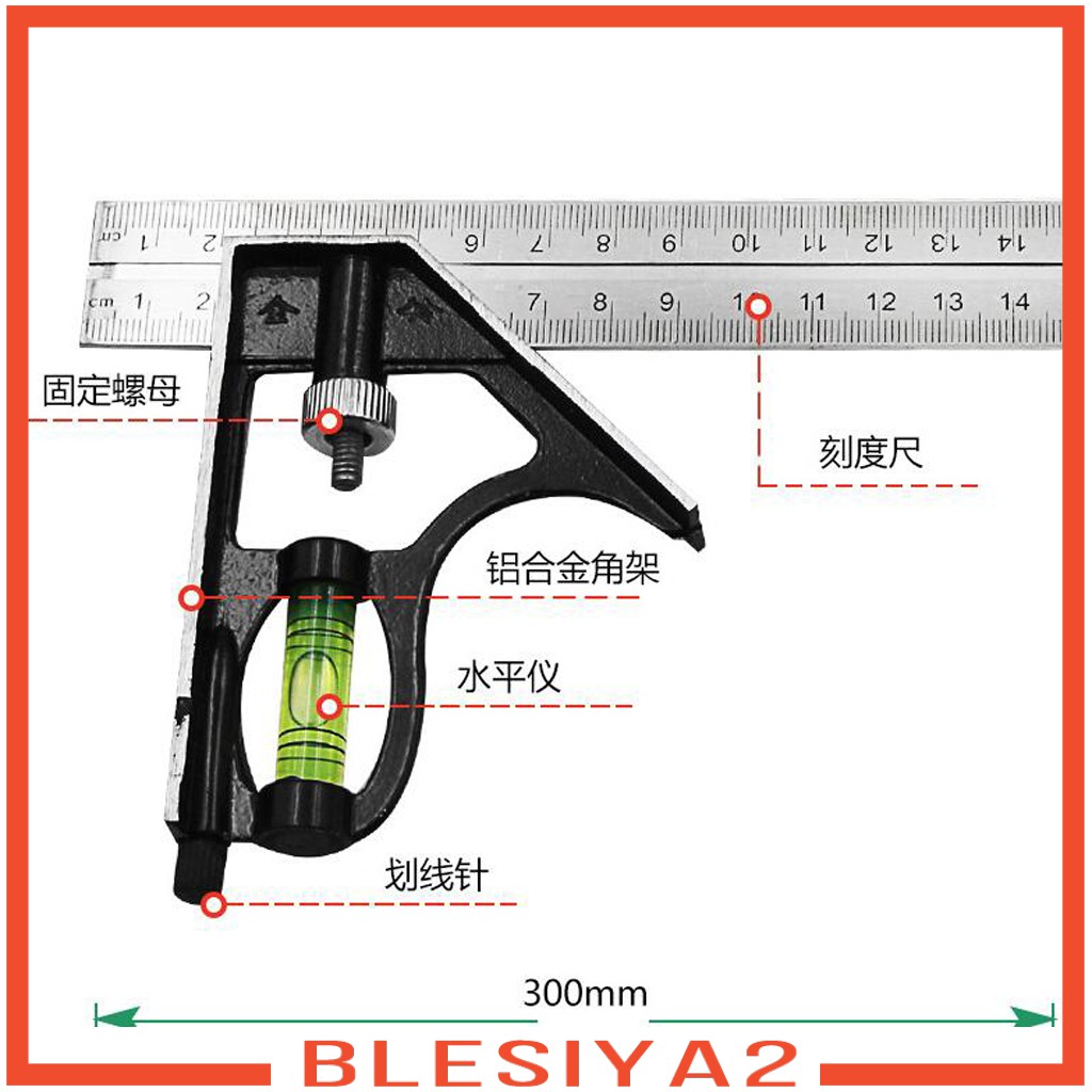 Thước Đo Kỹ Thuật Bằng Thép Không Gỉ 300mm 12 &quot;Blesiya2
