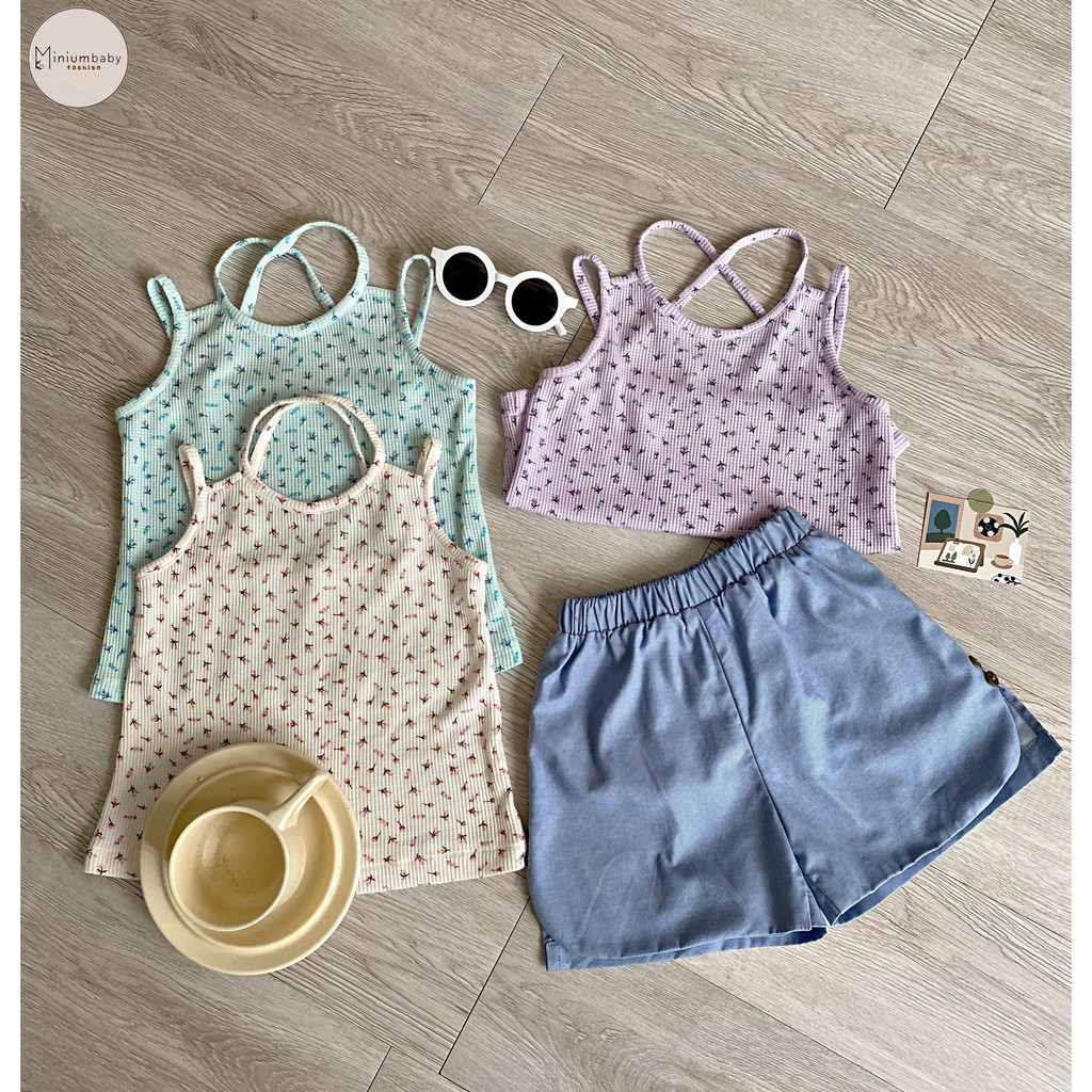 MiniumBaby- Set 2 Dây Đan Lưng Quần Kaki Bé Gái - SB1018