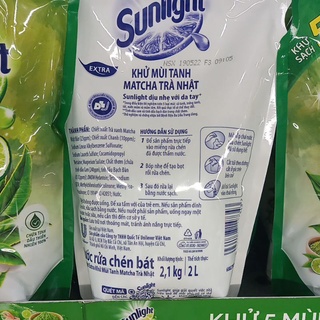 Nước rửa chén sunlight Extra matcha trà nhật 2.1kg