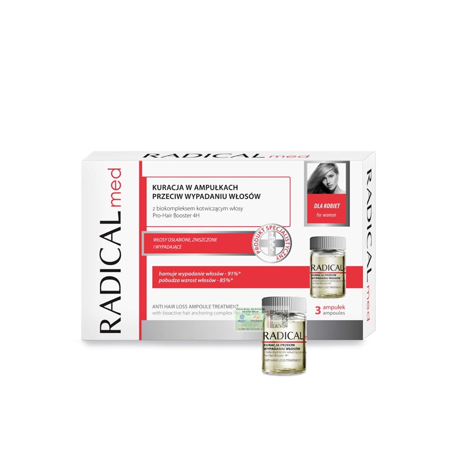 Tinh Chất Giúp Ngừa Rụng Tóc Nữ- Radical Med Anti Hair Loss Ampoule Treatment 3x5ml Farmona - Dr.Trang