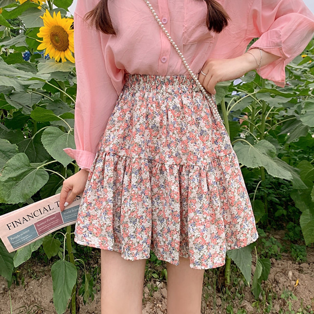 Chân Váy Chữ A In Họa Tiết Hoa Phong Cách Hàn Quốc Dành Cho Nữ | BigBuy360 - bigbuy360.vn
