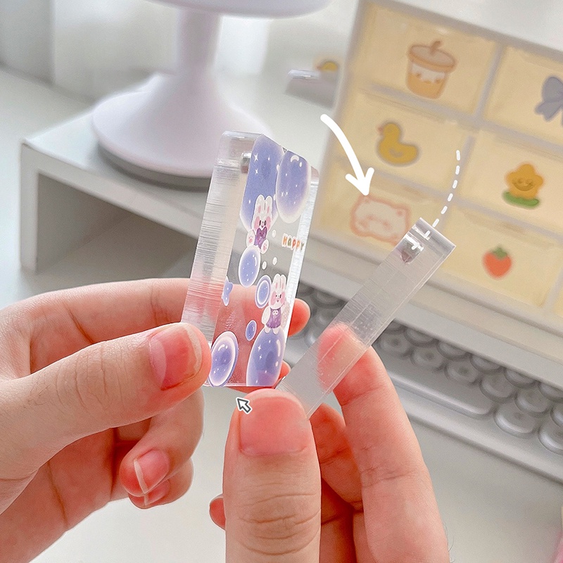Viên Gạch Acrylic Trong Suốt Có Nam Châm Hút Để Bàn Trang Trí Văn Phòng / Trường Học