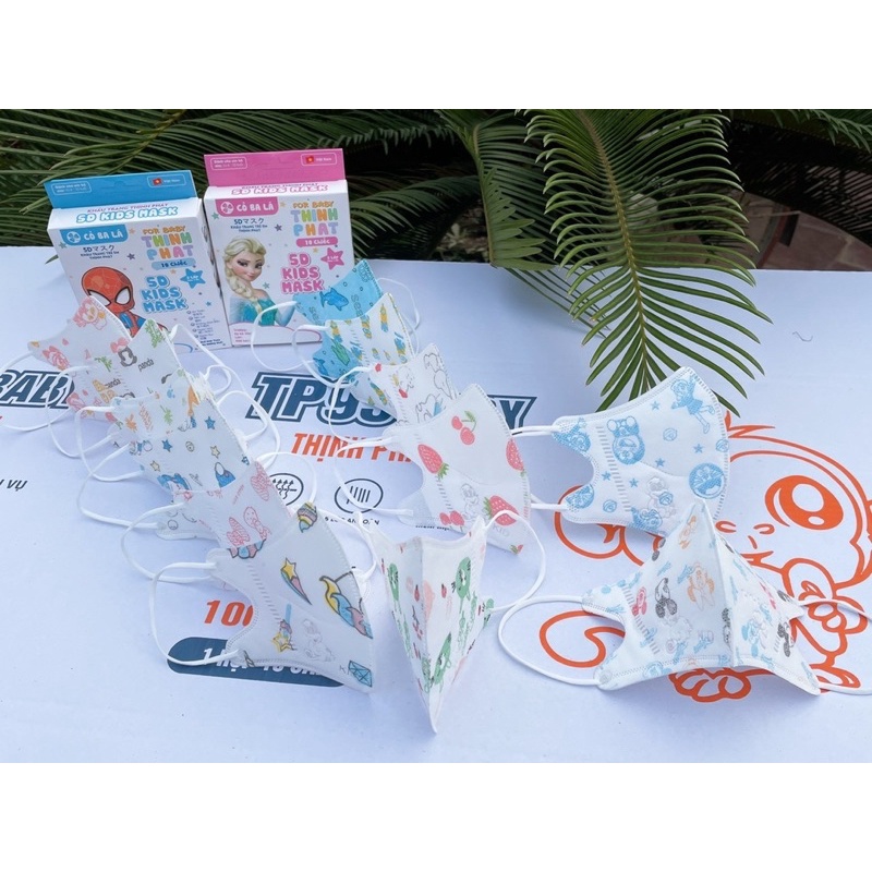 Sỉ 1 thùng  khẩu trang 5D Thịnh phát cho bé từ 0-10 tuổi