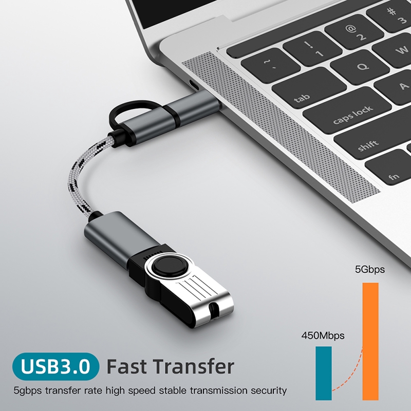 Cáp Chuyển Đổi Usb 3.0 Otg 2 Trong 1 Cho Điện Thoại Huawei SAMSUNG Và Macbook | BigBuy360 - bigbuy360.vn