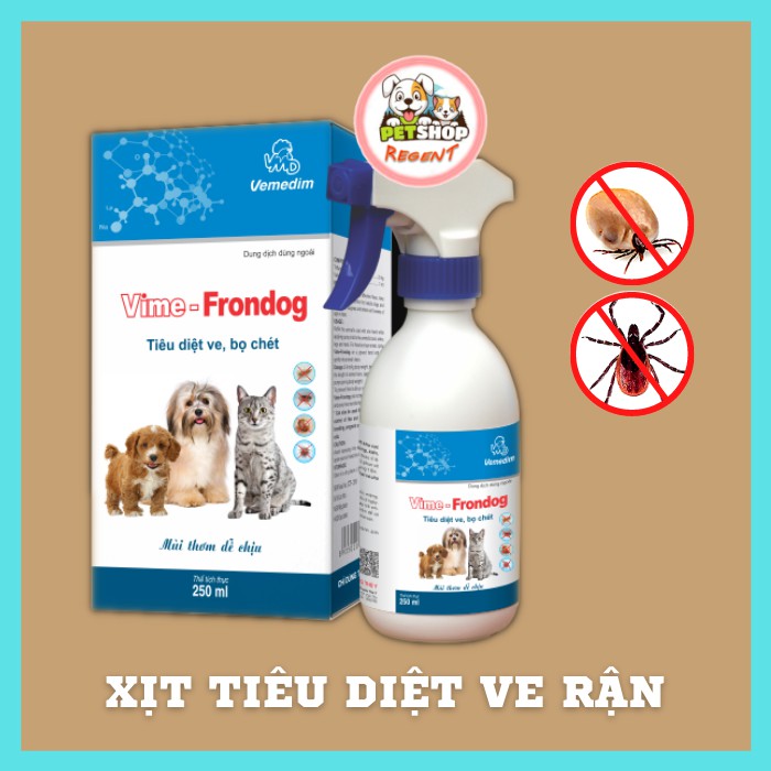Tiêu Diệt Ve Bọ Chét Chó Mèo - Vime Frondog - Dạng Xịt