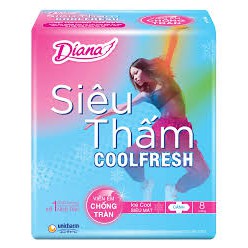 (Com bo 6 gói )BVS SIÊU THẤM Cool Fresh siêu mỏng cánh 8 miếng