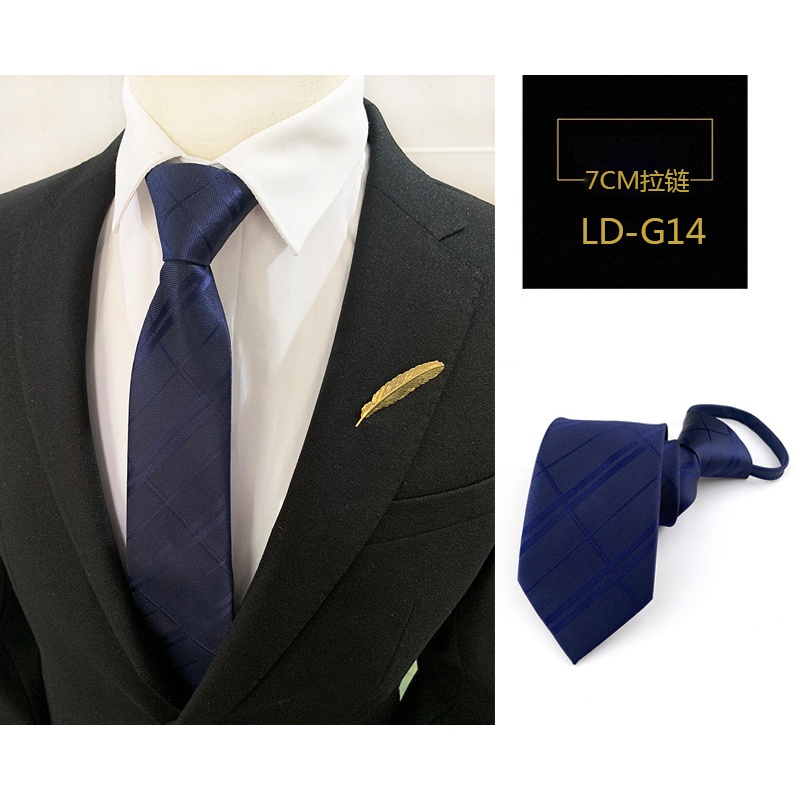 Cà Vạt 7CM Họa Tiết Sọc Caro Màu Trơn Có Thể Điều Chỉnh Cho Nam