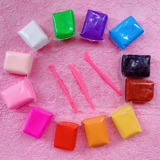 1 GÓI Đất sét nhẹ nguyên liệu slime handmade trắng,hồng,lam,tím,vàng soft clay đất nặn tạo hình Đất sét tự khô