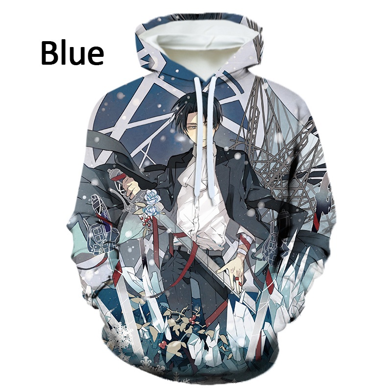 Áo hoodie dáng rộng cổ chữ O in hình anime hiệu ứng 3D cá tính | BigBuy360 - bigbuy360.vn