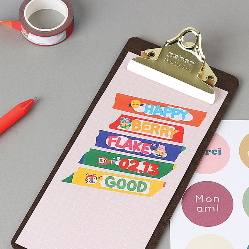 Tấm Hình Dán Hàn Quốc Chữ Và Số Number and Alphabet Sticker Wannathis Design Korea