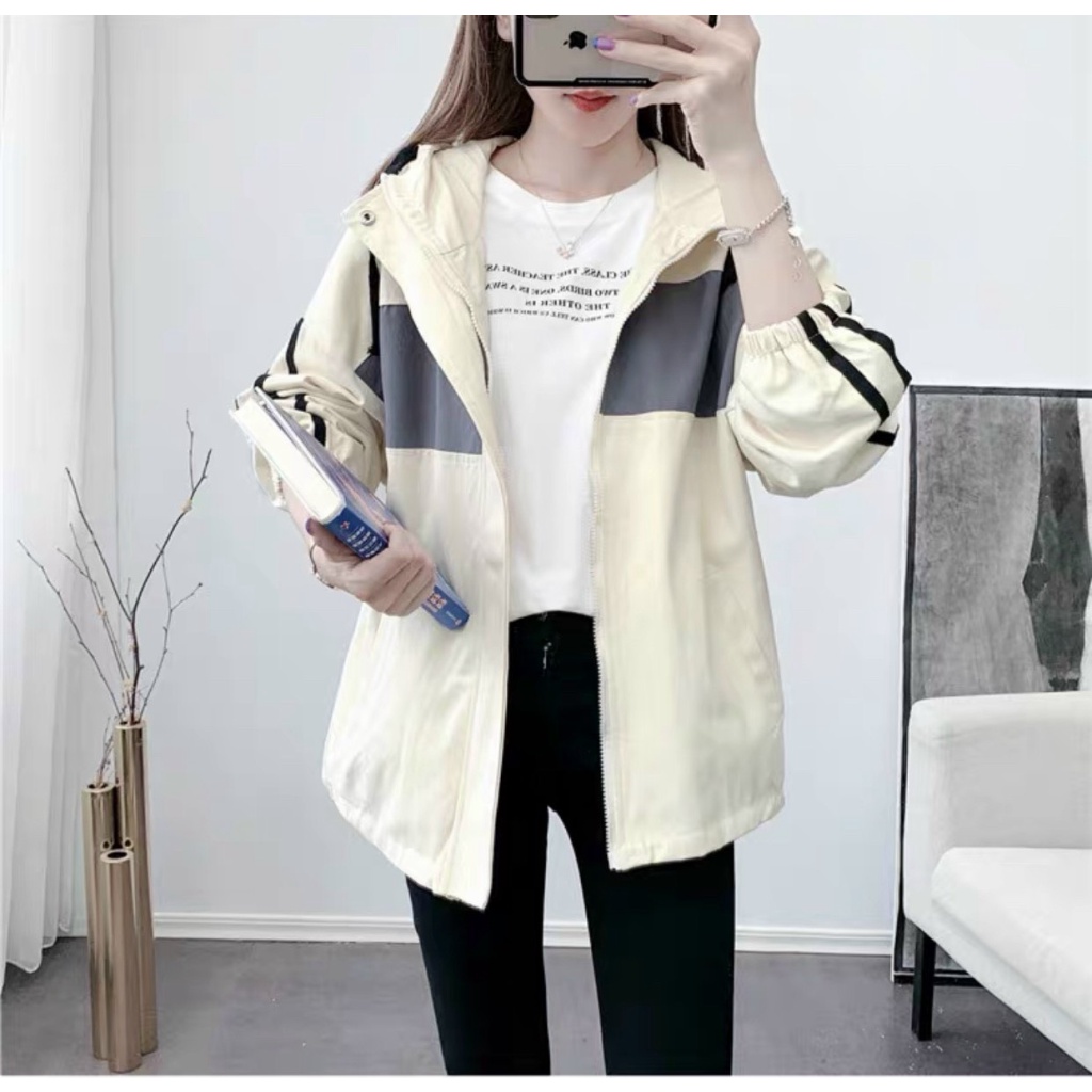 ÁO KHOÁC NỮ CHỐNG NẮNG SOC TAY PHỐI HAI MÀU TƯƠI SÁNG ĐẸP TINH TẾ