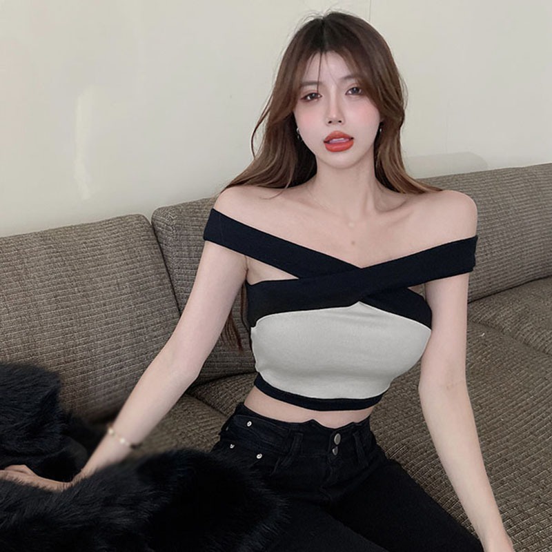 Áo Lửng Hai Dây Dáng Ôm Thời Trang Nữ Quyến Rũ