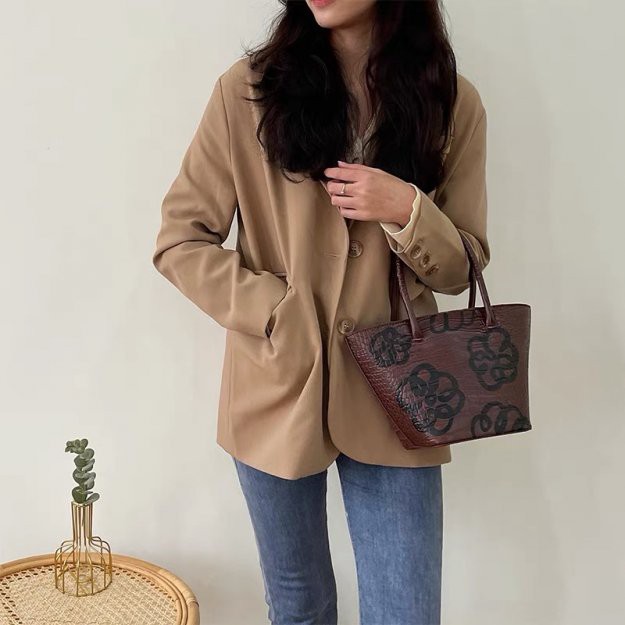 Túi Quai Xách Da Hình Hoa LSEOUL X0512