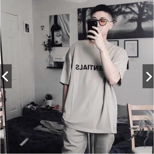 Áo thun tay lỡ Essentials in cao su , áo thun nam nữ tay lỡ. | BigBuy360 - bigbuy360.vn