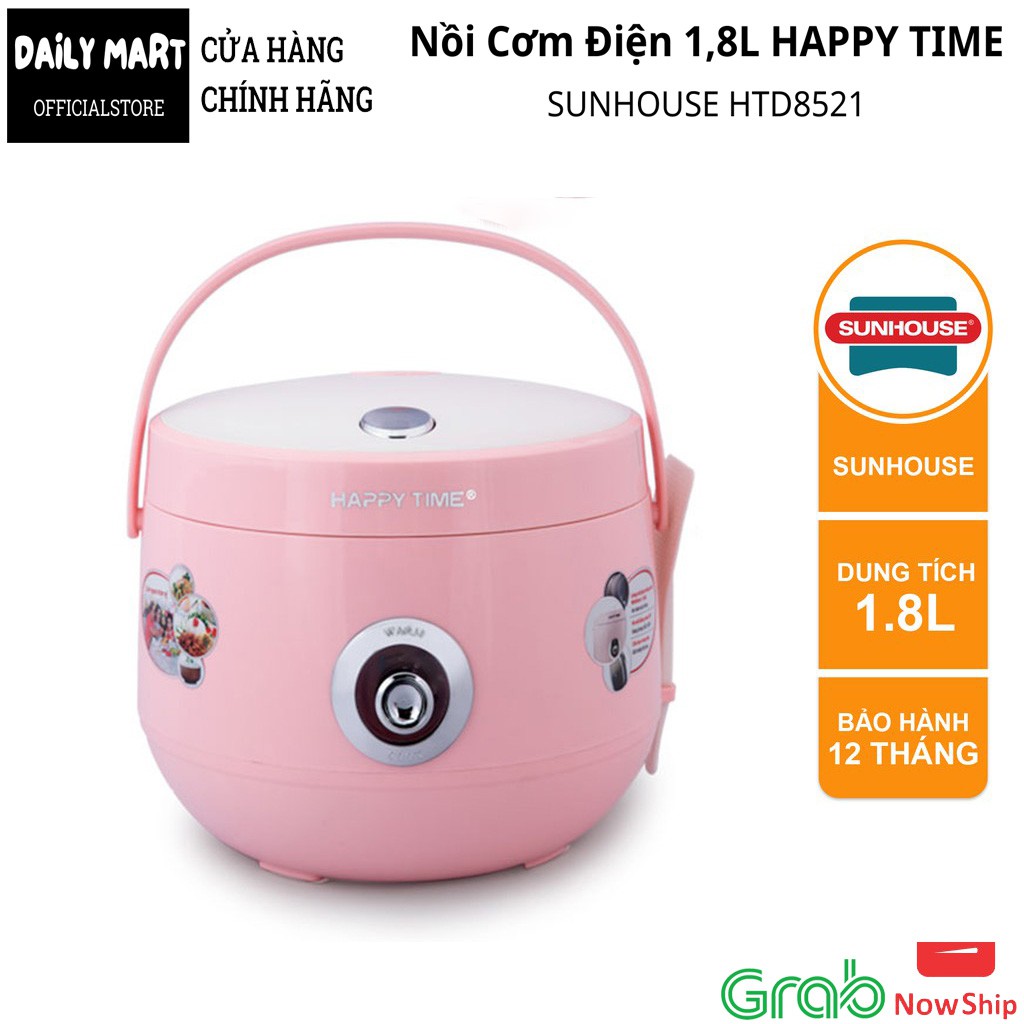 Nồi Cơm Điện 1.8L HAPPY TIME HTD8521P (Bảo hành 12 tháng)