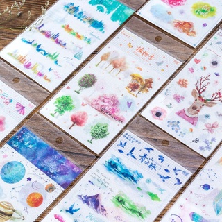Taeyang369hz ✨ 2 tấm miếng dán washi sticker trang trí sổ tay nhật ký