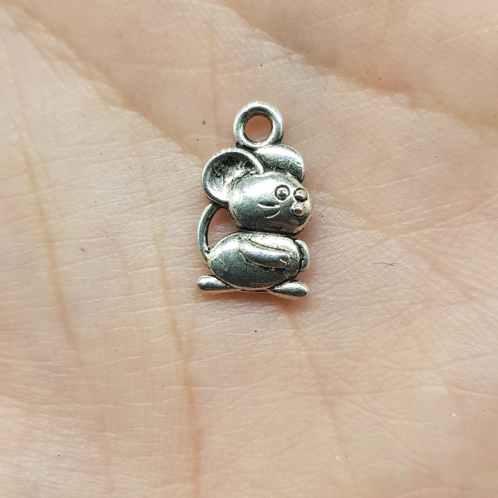 Bộ Charm 12 con giáp dạng treo phối vòng - chất liệu mỹ ký