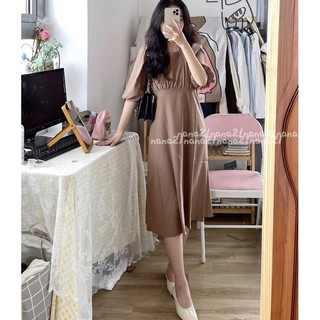 Váy trơn vintage dress