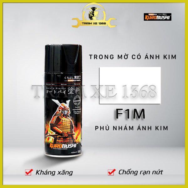 Sơn Xịt Samurai F1M Màu Trong Mờ Ánh Kim (Phủ Keo Nhám Lấp Lánh)