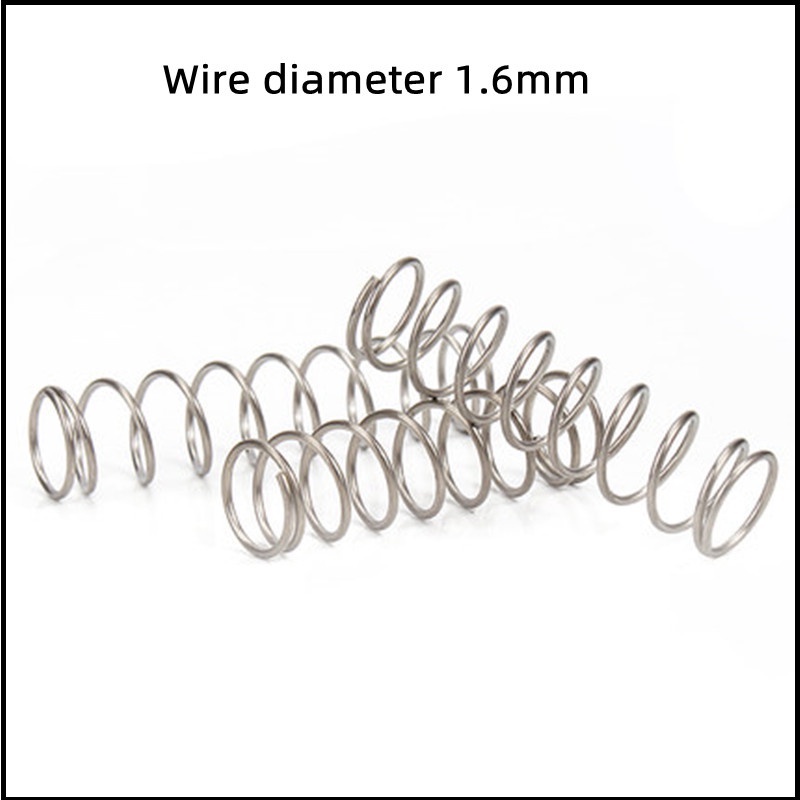 Lò Xo Áp Suất 1.6mm Đường Kính 10 / 12 / 13 / 15 / 16mm Dài 20mm - 150mm SUS304 Bằng Thép Không Gỉ