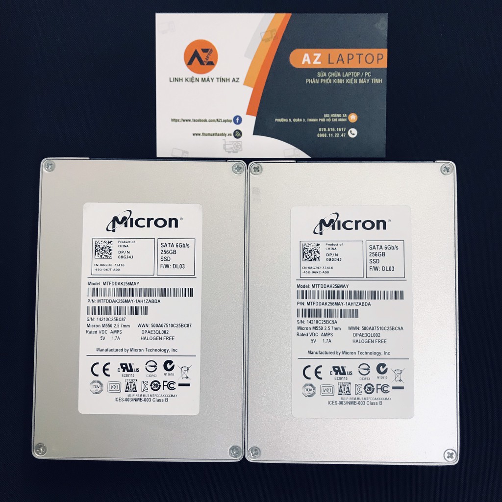 Ổ cứng SSD SATA Micron 256GB tốc độ 6Gb/s (Bảo hành 36 tháng)