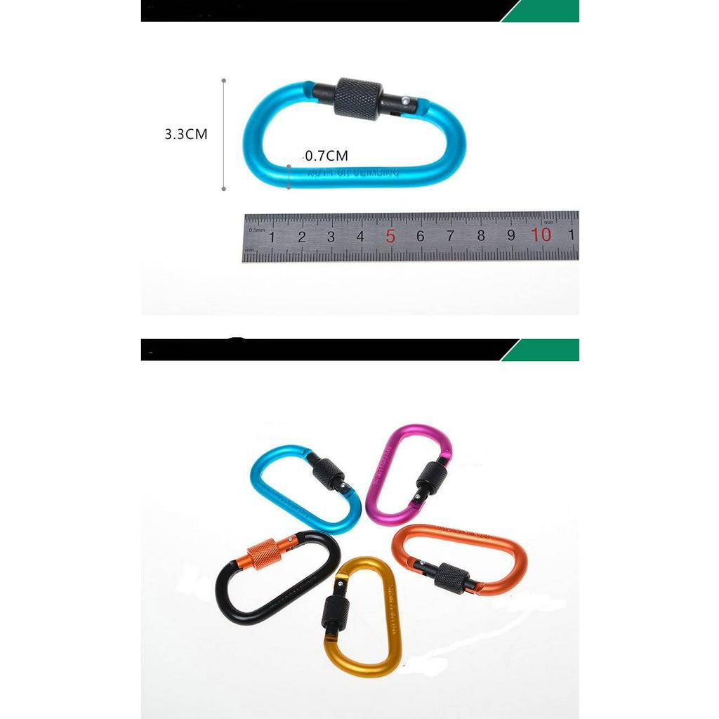 Móc Khóa Chữ D 8CM Bằng Hợp Kim Nhôm Chuyên Dụng Cho Ba Lô