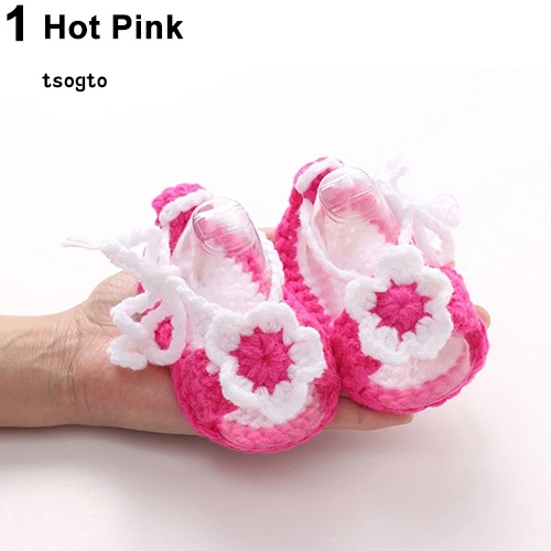 Giày Cotton Đan Len Dễ Thương Cho Bé Gái Sơ Sinh