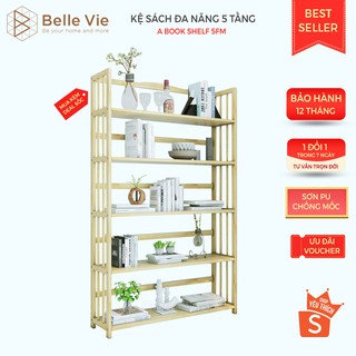 Kệ sách, kệ đa năng gỗ tự nhiên 5 tầng ngang 94 cm - nội thất hàn quốc