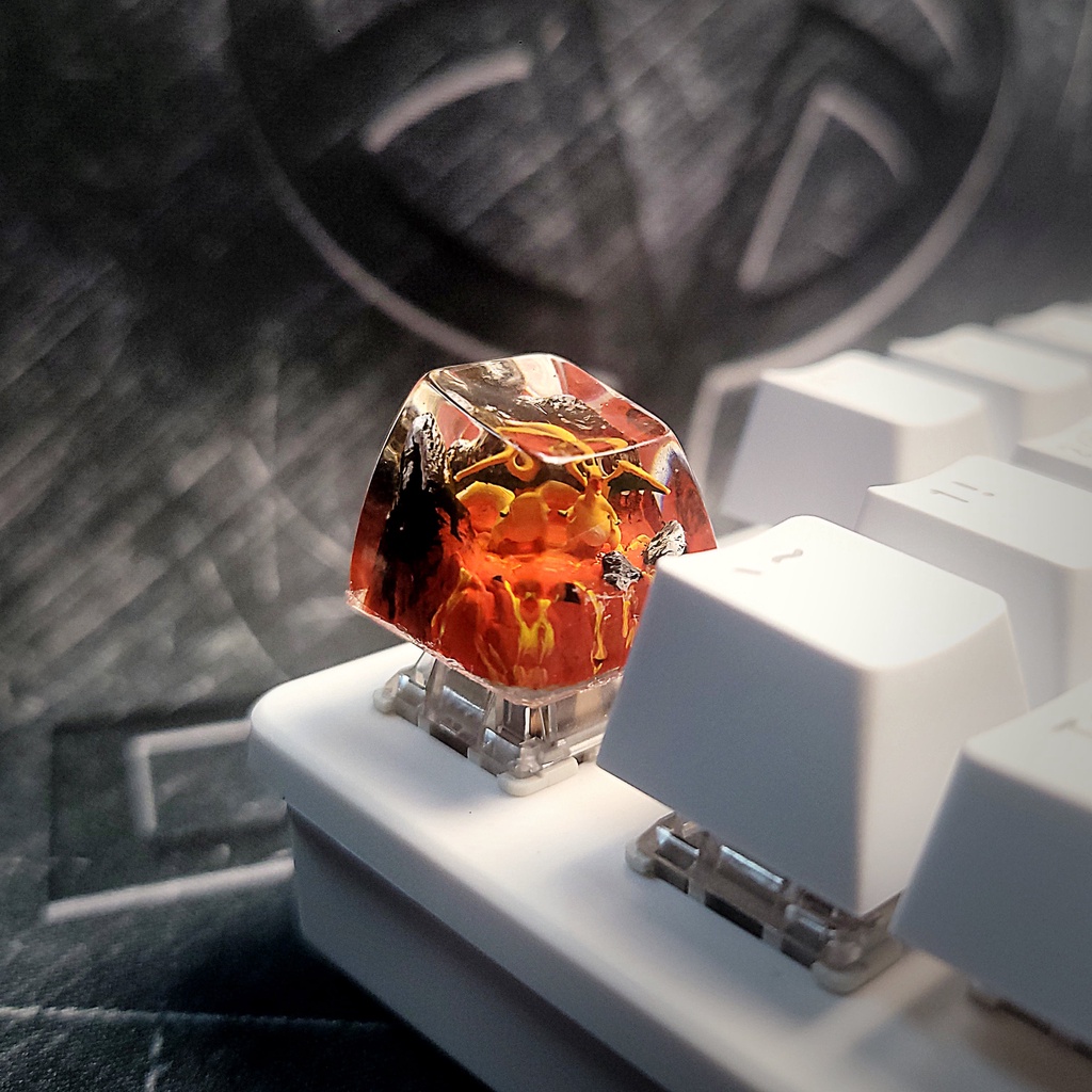 Nút bàn phím cơ - Keycap Pokemon Charizard - Keycap artisan
