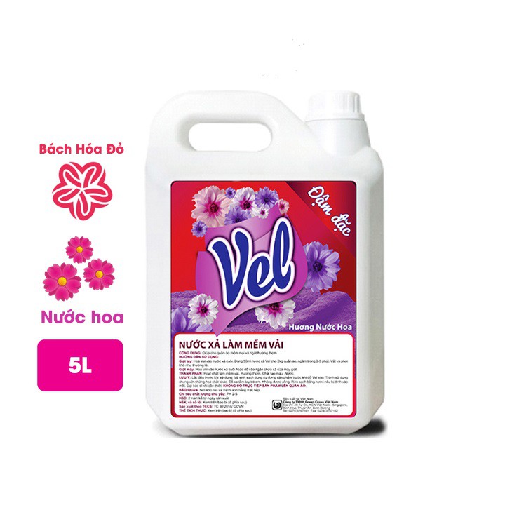 Nước xả vải VEL ĐẬM ĐẶC chai 800ml - Hương Nước Hoa (chuyên dụng cho tiệm Giặt Ủi)