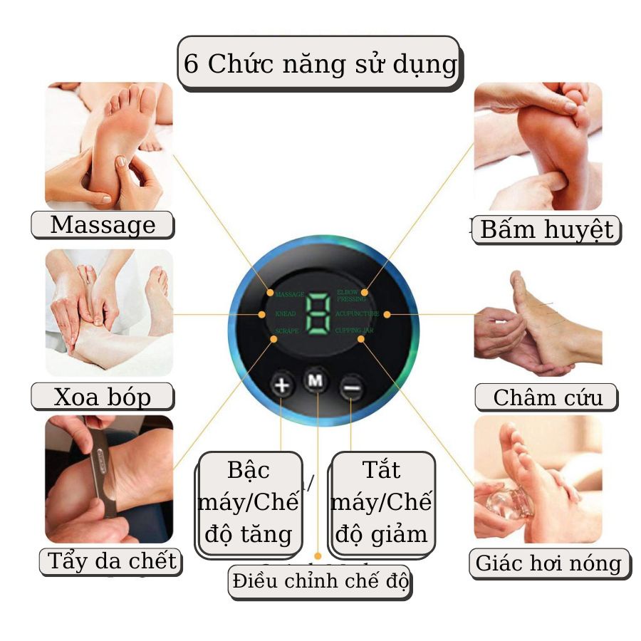 Thảm Masage Chân EMS Máy Massage Chân Giúp Giảm Đau Nhức Tê Chân Tăng Tuần Hoàn Máu Thư Giãn Tiện Lợi Màn Hình Hiển Thị