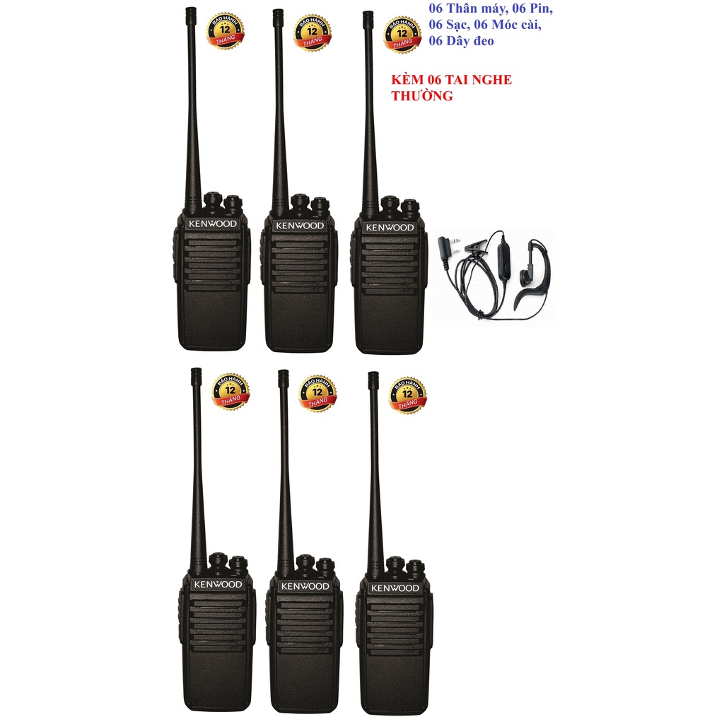 Bộ 6 Bộ đàm chất lượng cao Kenwood TK3690 (Bộ đàm giá rẻ)