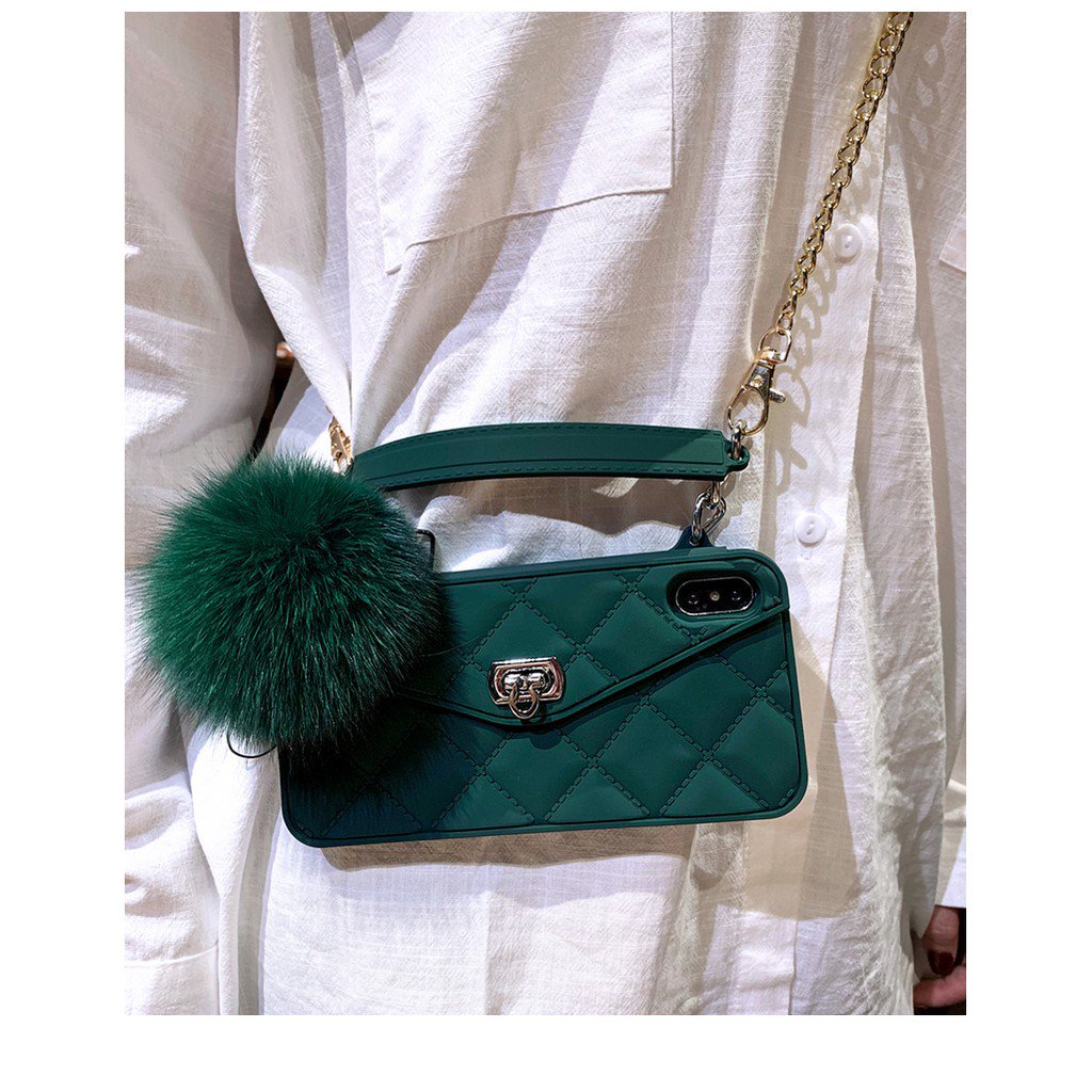 Ốp điện thoại silicon mềm kiểu ví đựng tiền xu có dây đeo thích hợp cho Apple iPhone 8 plus 12 pro xs max 11 12